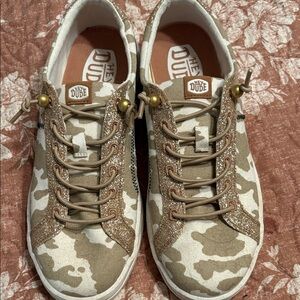 Hey Dude Beige and White Casual Shoes